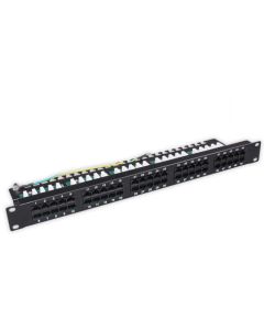 Puhelinpaneeli 19 1U 50x RJ45 Cat3 musta