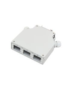 Valokuidun Din Rail-kotelo 6xSC DPX aukolla
