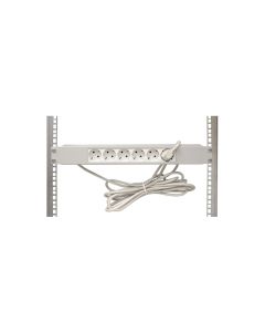 Pistorasiapaneeli 6-os., 1,5U, 3m